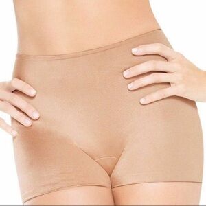 Assets by Spanx High Waisted Super Slimming Shorts Large Sand Inseam 3” NWOT